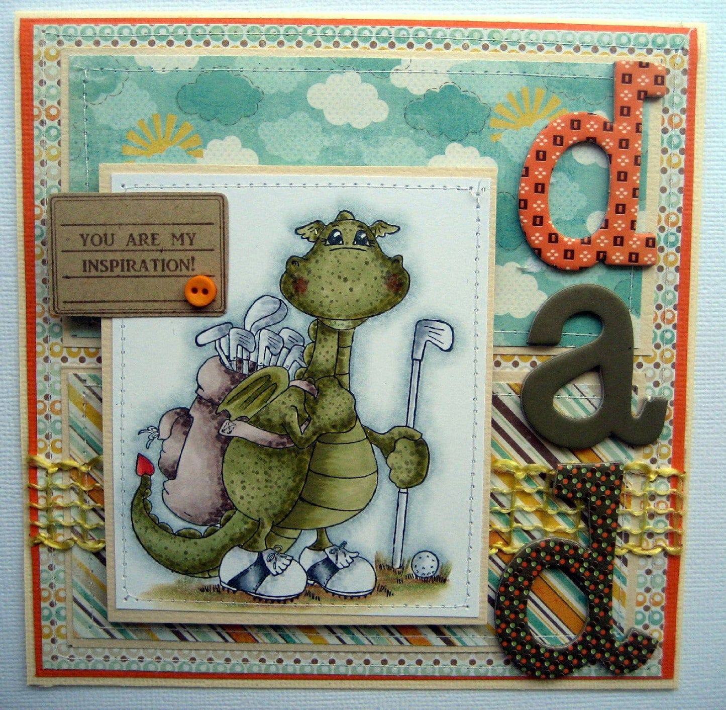 Bart Goes Golfing - Digital Stamp - Whimsy Stamps