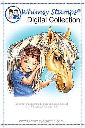 Best of Friends Boy - Digital Stamp - Whimsy Stamps