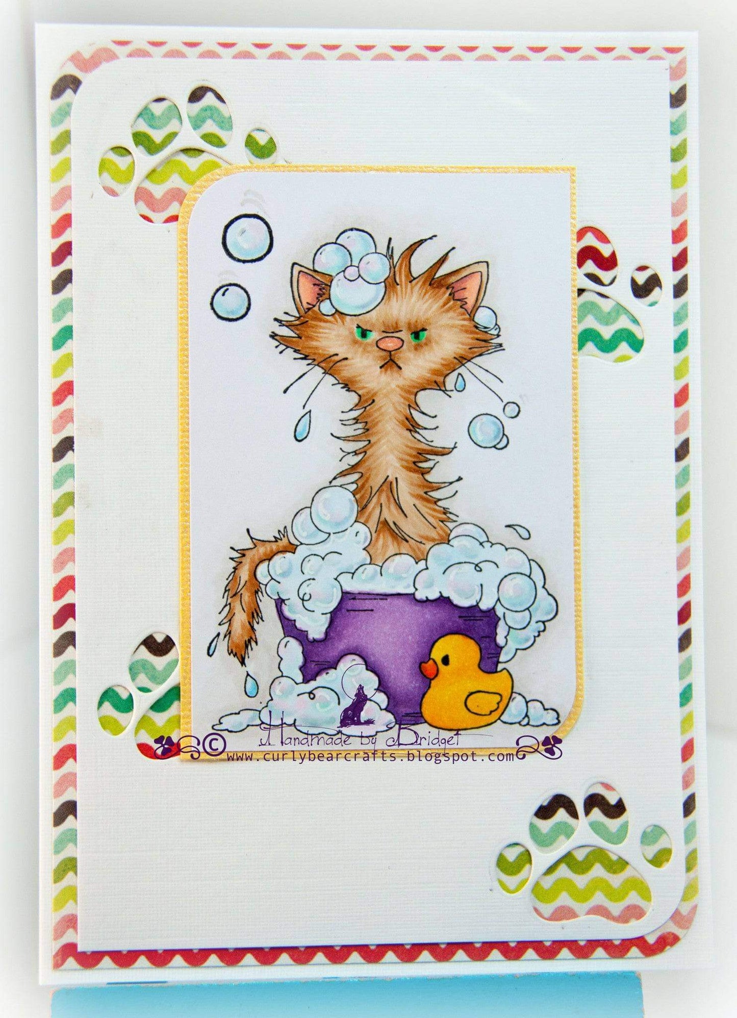 Bath Cat - Digital Stamp - Whimsy Stamps