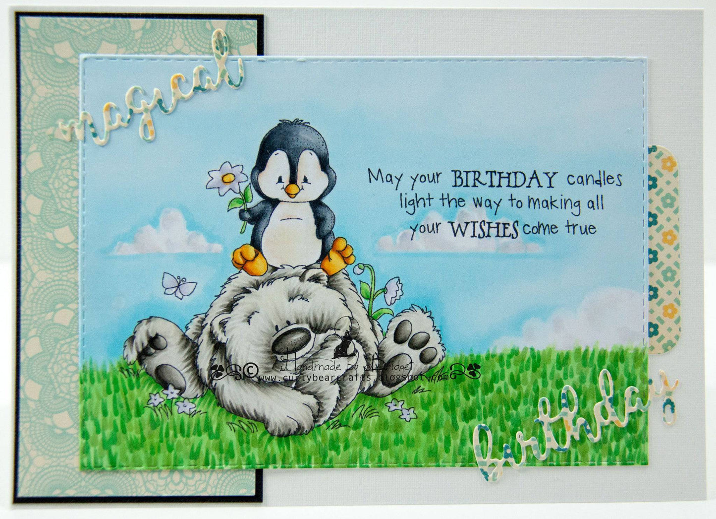 Penguin and Bear - Digital Stamp - Whimsy Stamps