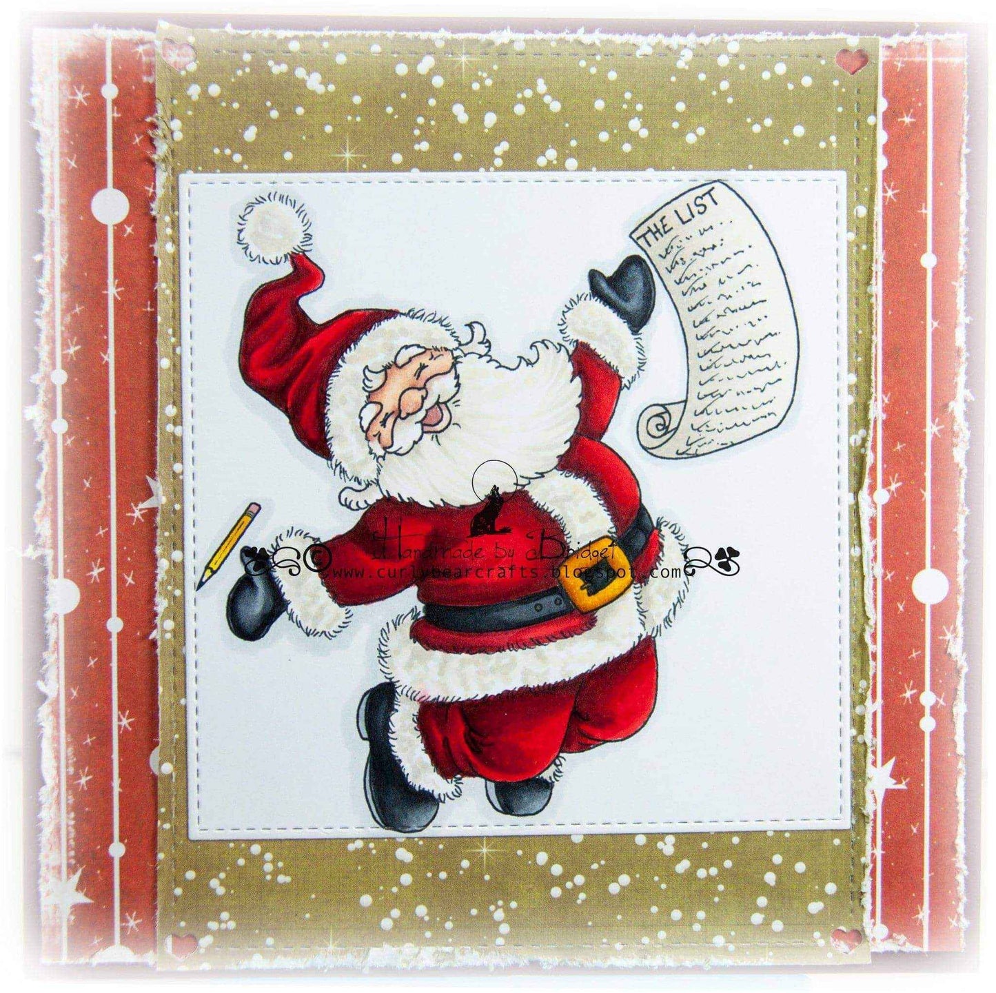 Santa's Glee - Digital Stamp