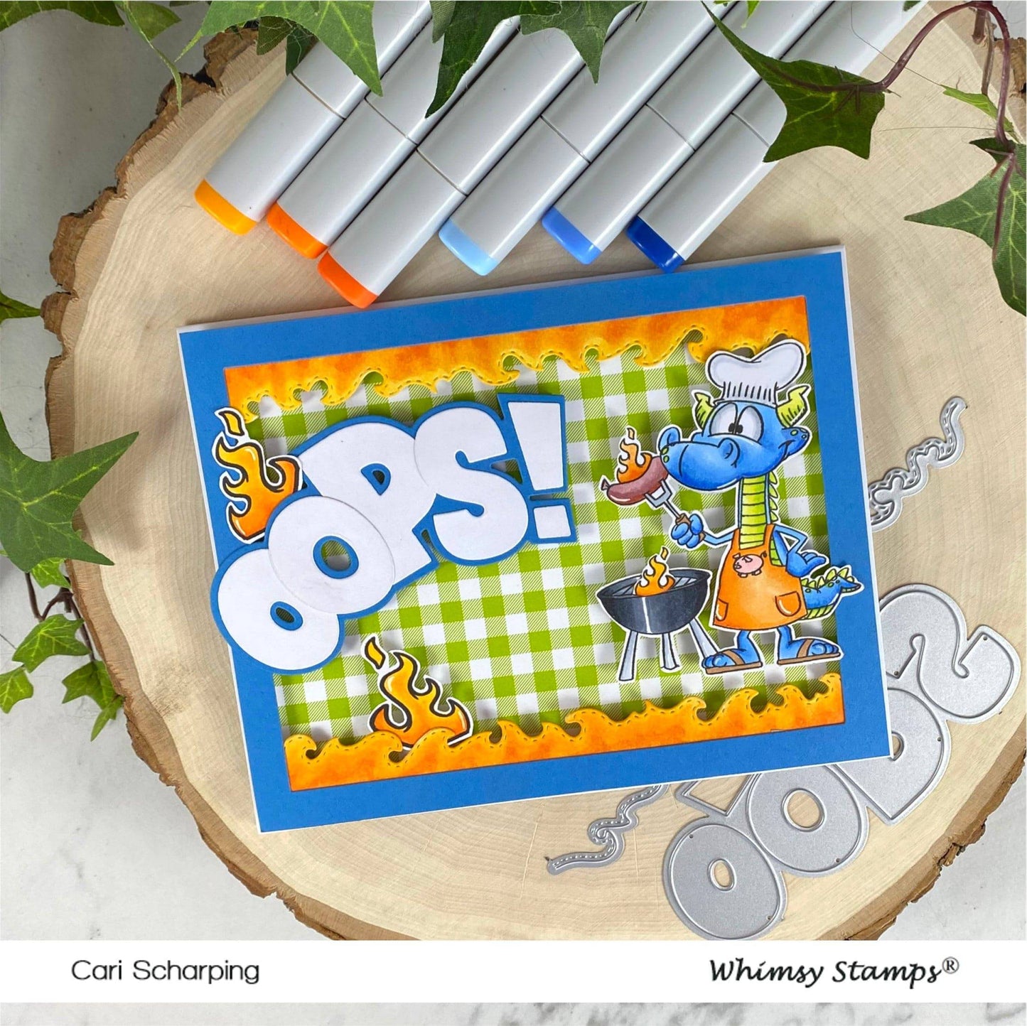 Dragon BBQ - Digital Stamp - Whimsy Stamps