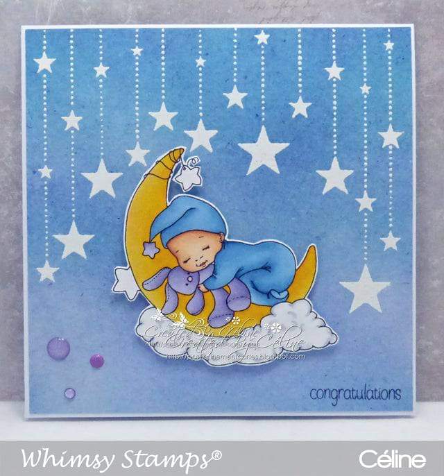 Cradled by the Moon - Digital Stamp - Whimsy Stamps
