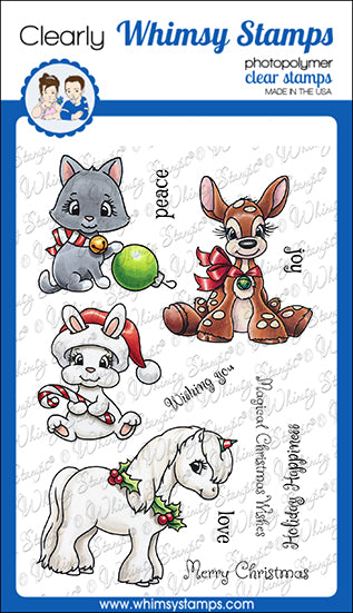 *NEW Christmas Critter Wishes Clear Stamps - Whimsy Stamps