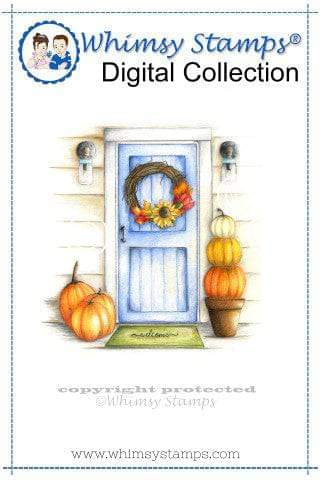 Cozy Country Welcome - Digital Stamp - Whimsy Stamps