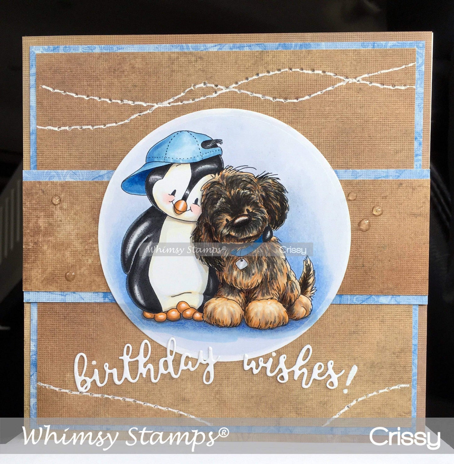Penguin and Pup - Digital Stamp - Whimsy Stamps
