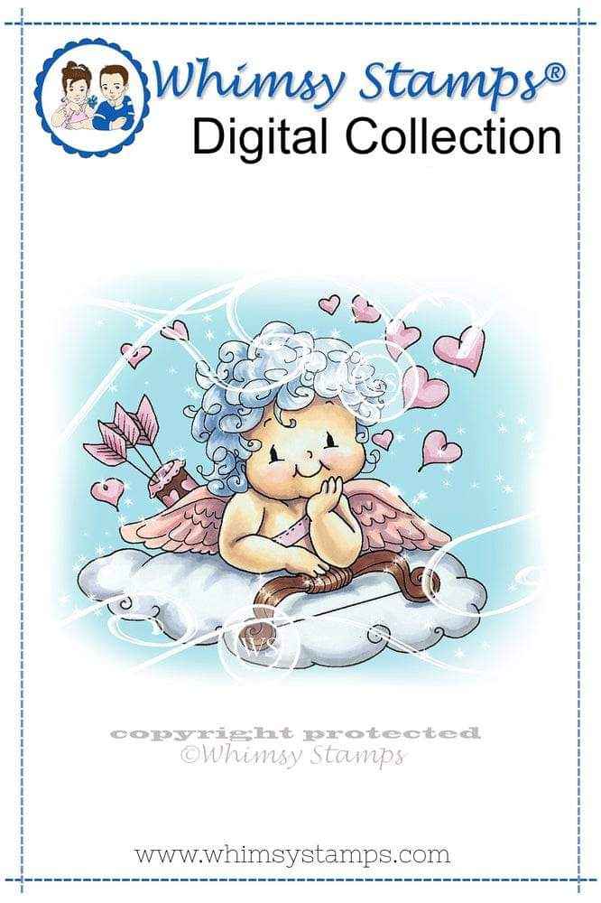Cupid on a Cloud - Digital Stamp