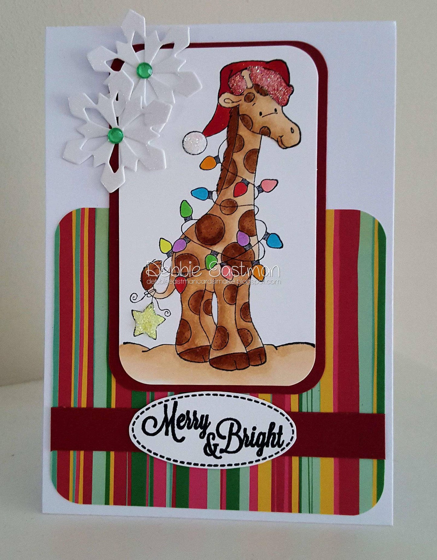 Christmas Giraffe - Digital Stamp - Whimsy Stamps