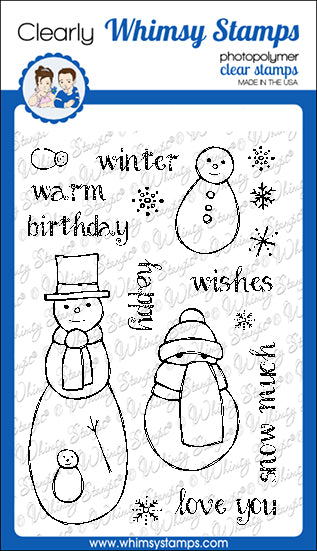 **NEW FaDoodle Snow Peeps Clear Stamps - Whimsy Stamps