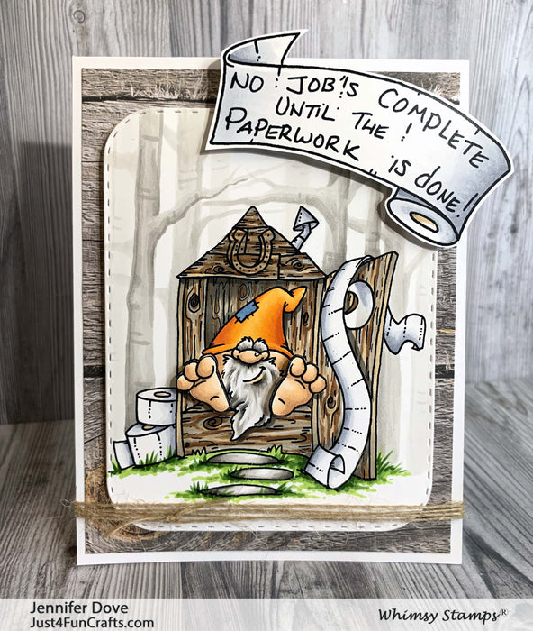 Gnome Outhouse - Digital Stamp - Whimsy Stamps