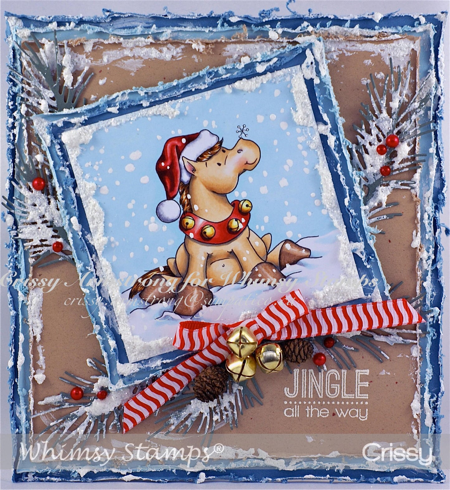 Horsey Holidays - digital stamp - Whimsy Stamps