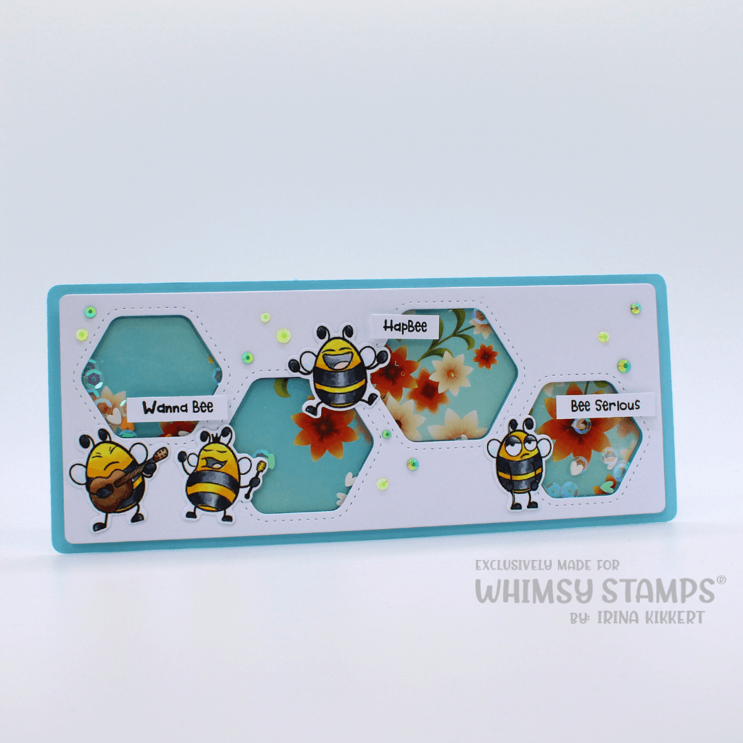 **NEW Bizzy Bees 2 Clear Stamps - Whimsy Stamps