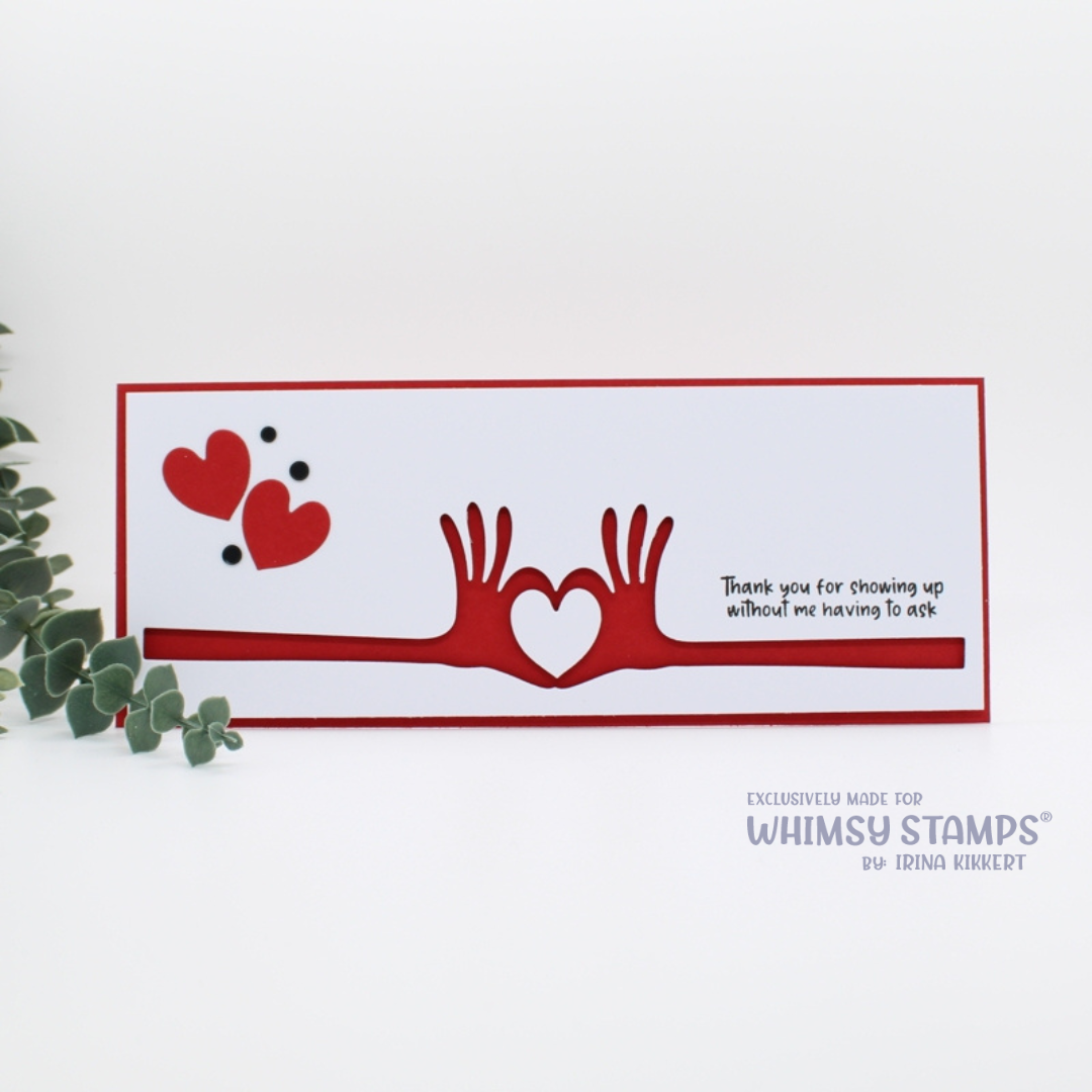 **NEW Heart Hands Die - Whimsy Stamps