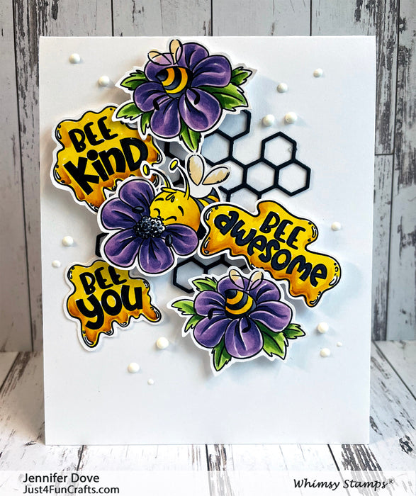 **NEW Bee Awesome Clear Stamps - Whimsy Stamps