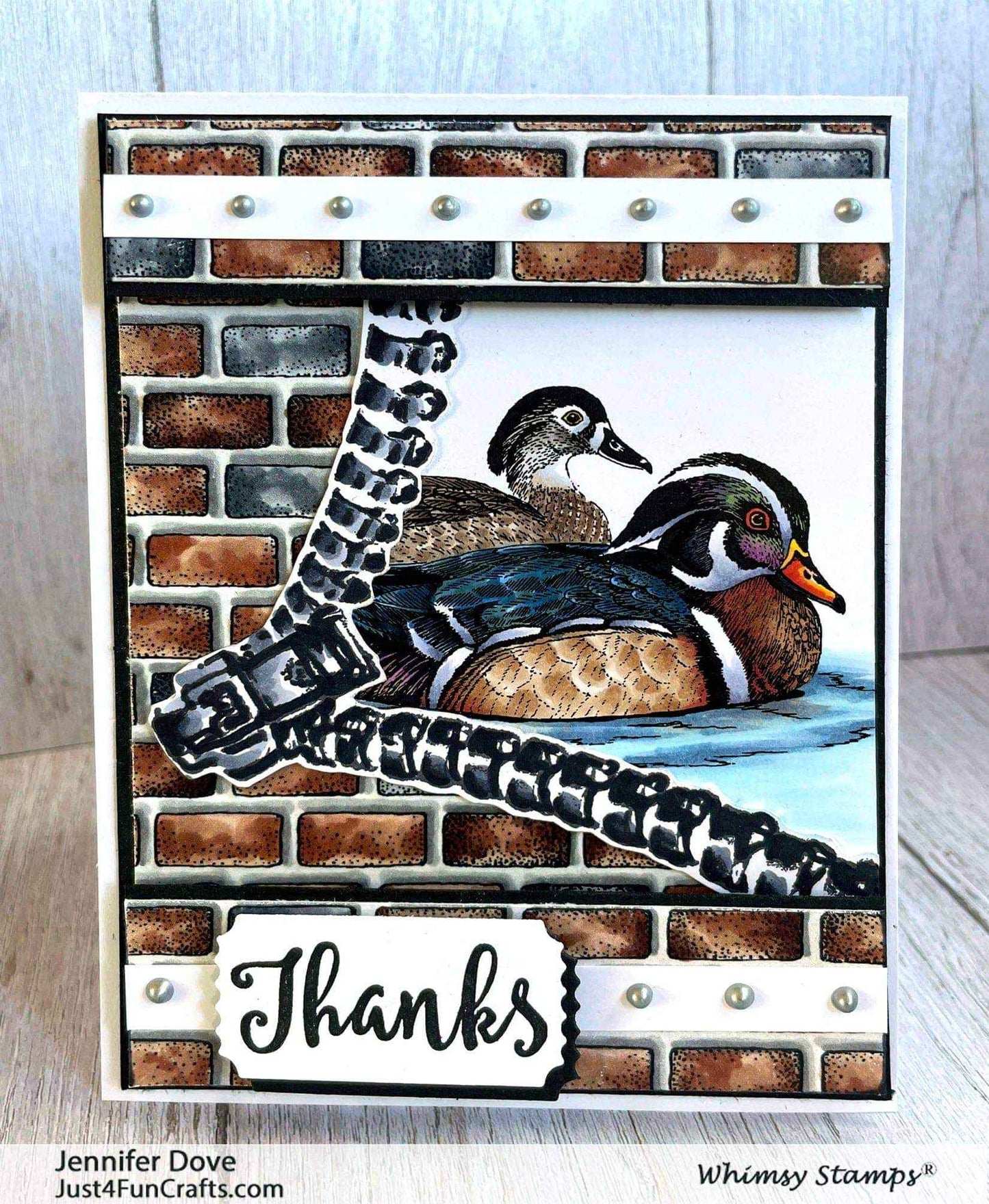 Brick Background Rubber Cling Stamp