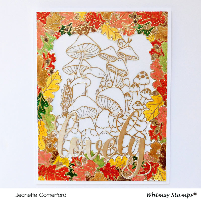 Mushroom Mash Up Rubber Cling Stamp - Whimsy Stamps