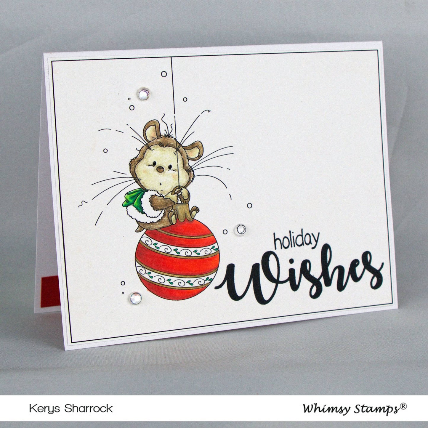 Xmas Hamster - Digital Stamp - Whimsy Stamps