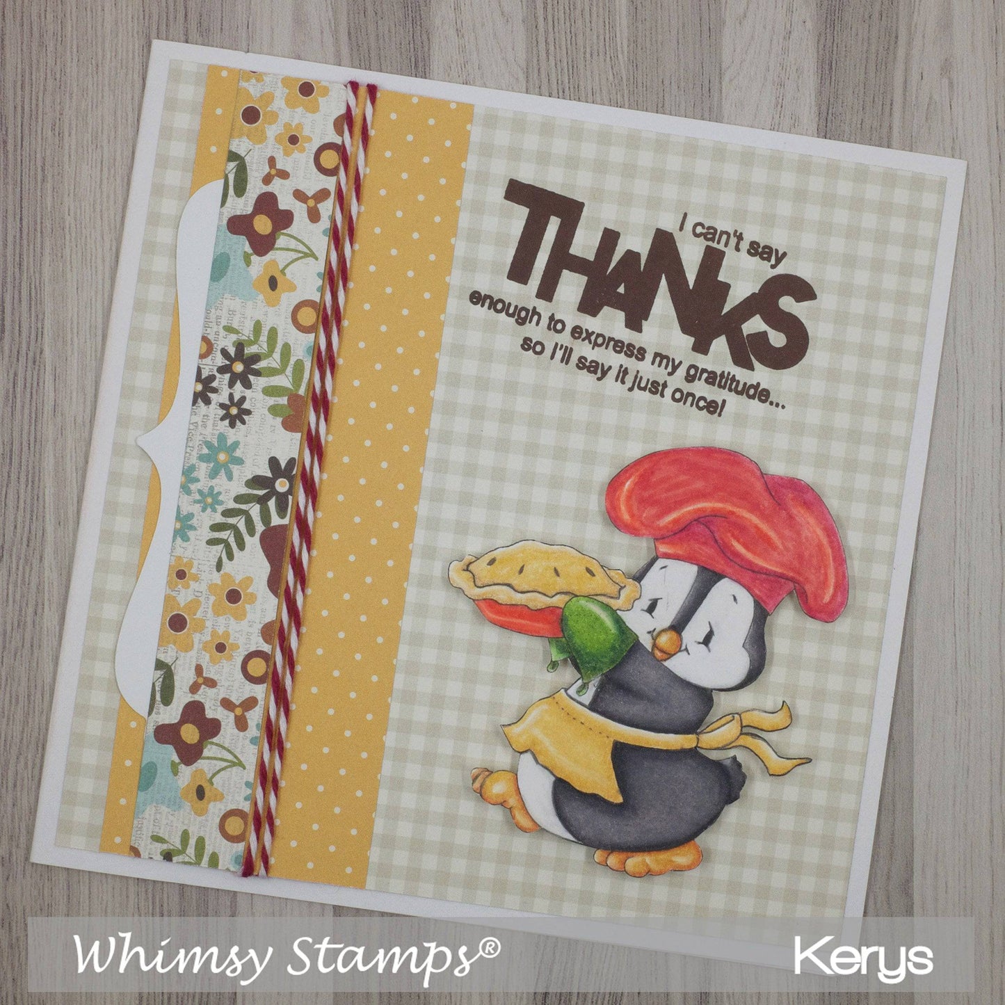 Penguin Baker - Digital Stamp - Whimsy Stamps