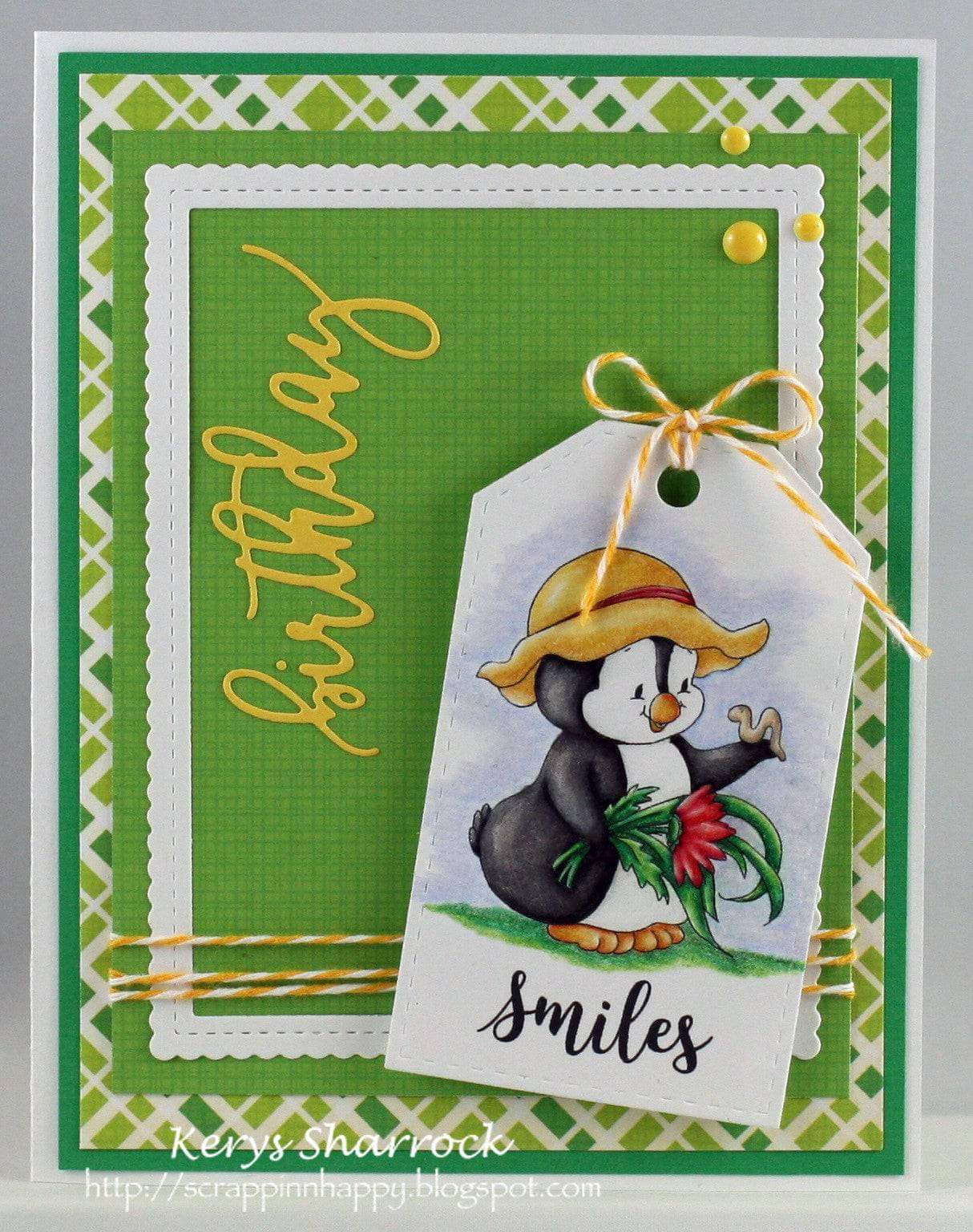 Penguin Gardener Clear Stamps - Whimsy Stamps