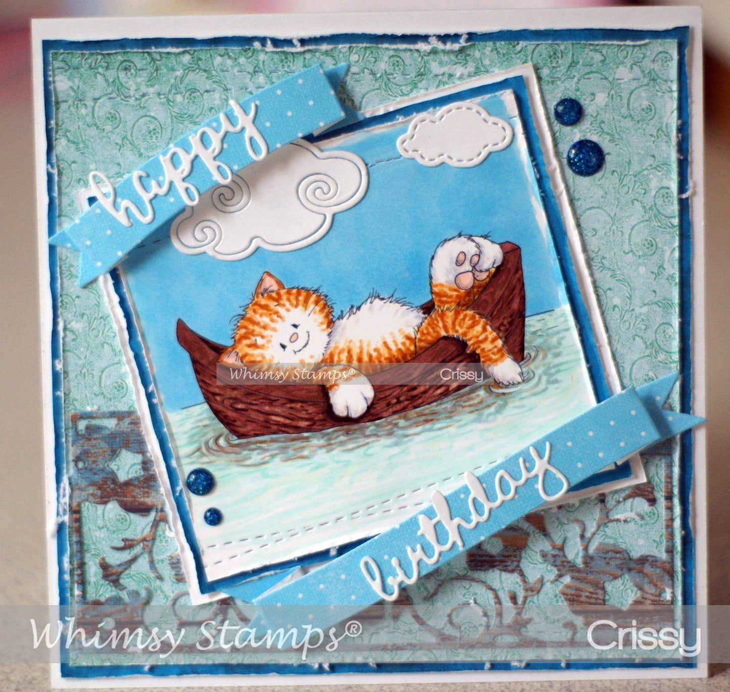 Kitty Floats - Digital Stamp