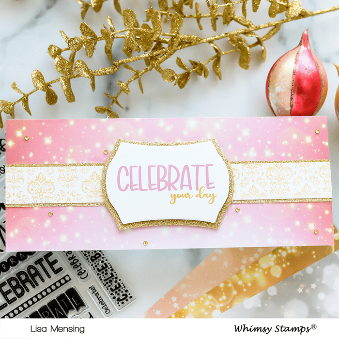 *NEW Slimline Paper Pack - Champagne - Whimsy Stamps