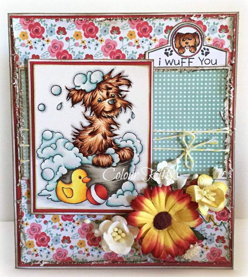 Bath Dog - Digital Stamp - Whimsy Stamps