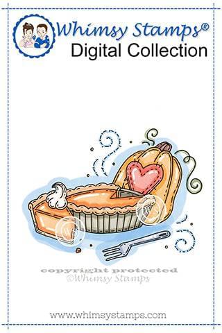 Pumpkin Pie Slice - Digital Stamp - Whimsy Stamps