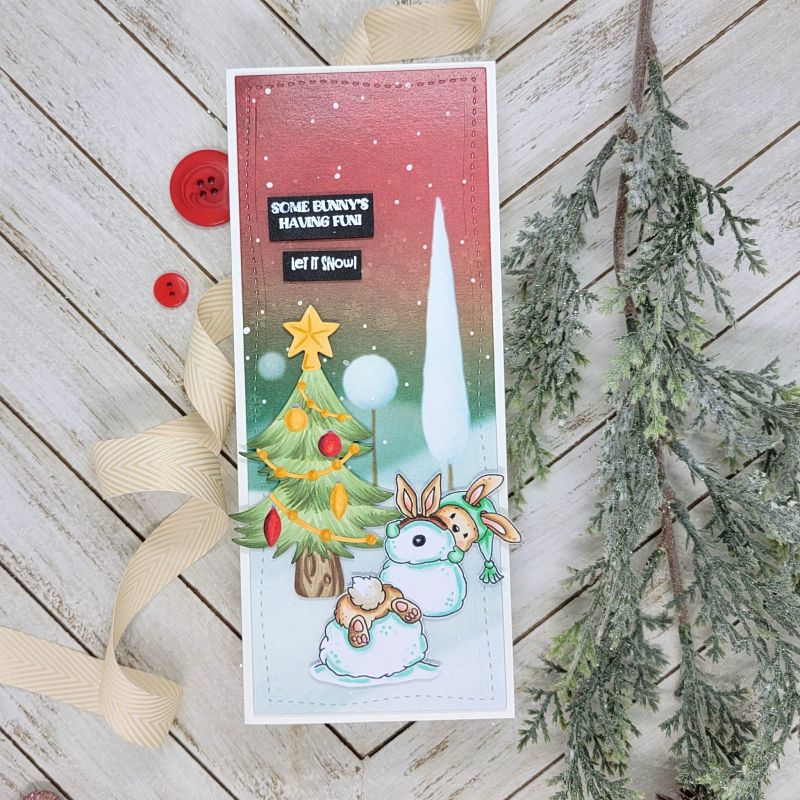 *NEW Bunny Winter Holiday Clear Stamps - Whimsy Stamps