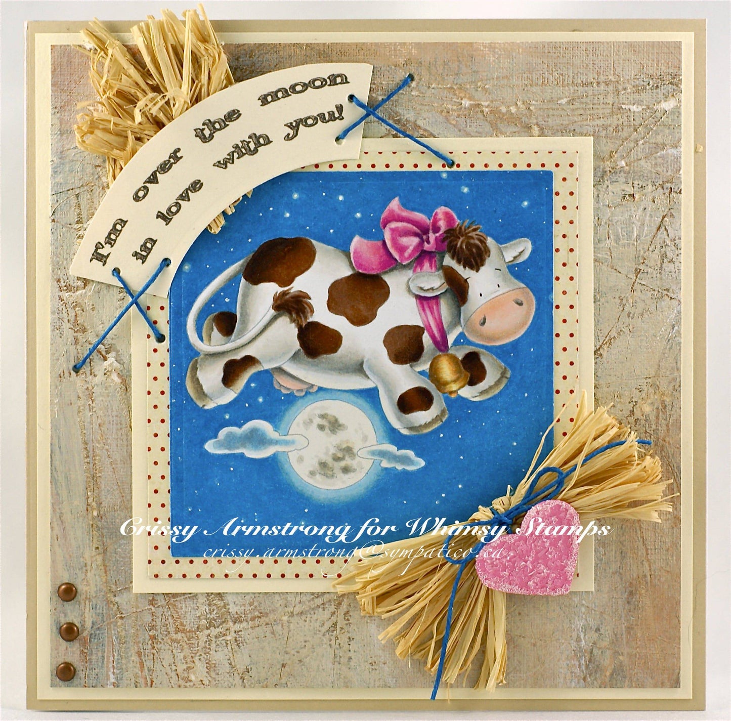 Over The Moon Cow - Digital Stamp - Whimsy Stamps