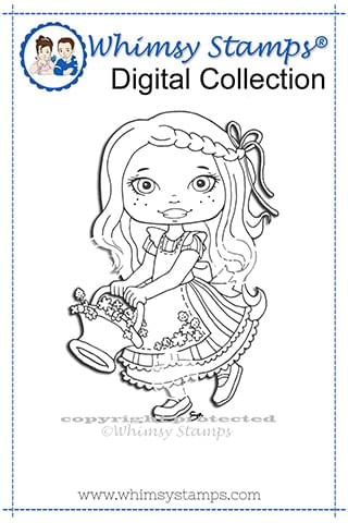 Polka Dot Pals - Aideen Digital Stamp - Whimsy Stamps
