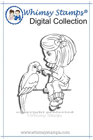 Polka Dot Pals Rebecca - Digital Stamp - Whimsy Stamps