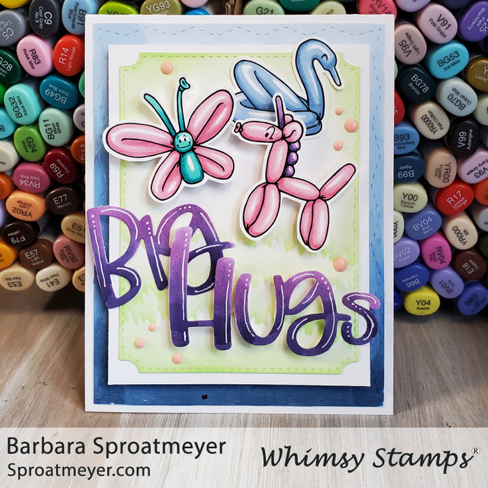 Party Animal Balloons Clear Stamps - Whimsy Stamps