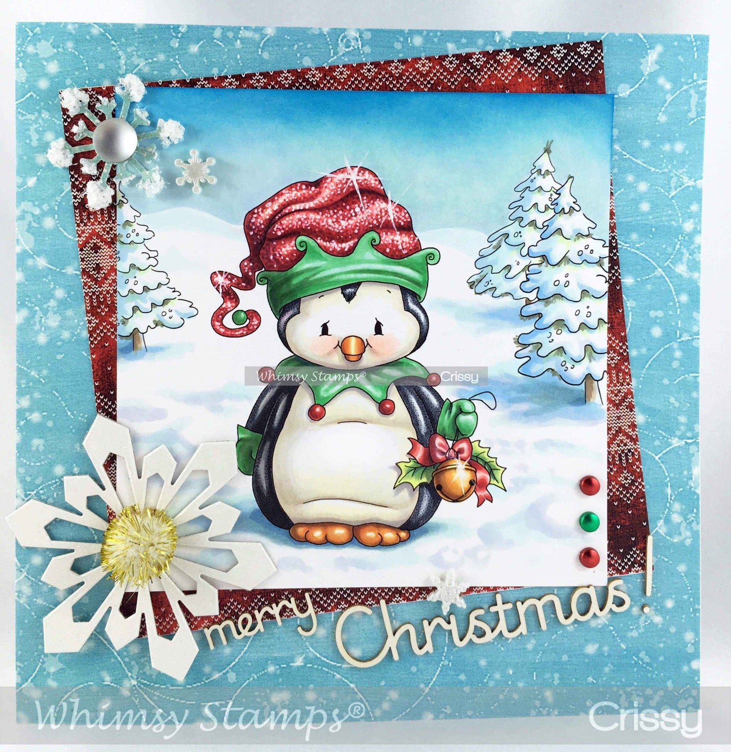 Penguin Elf - Digital Stamp
