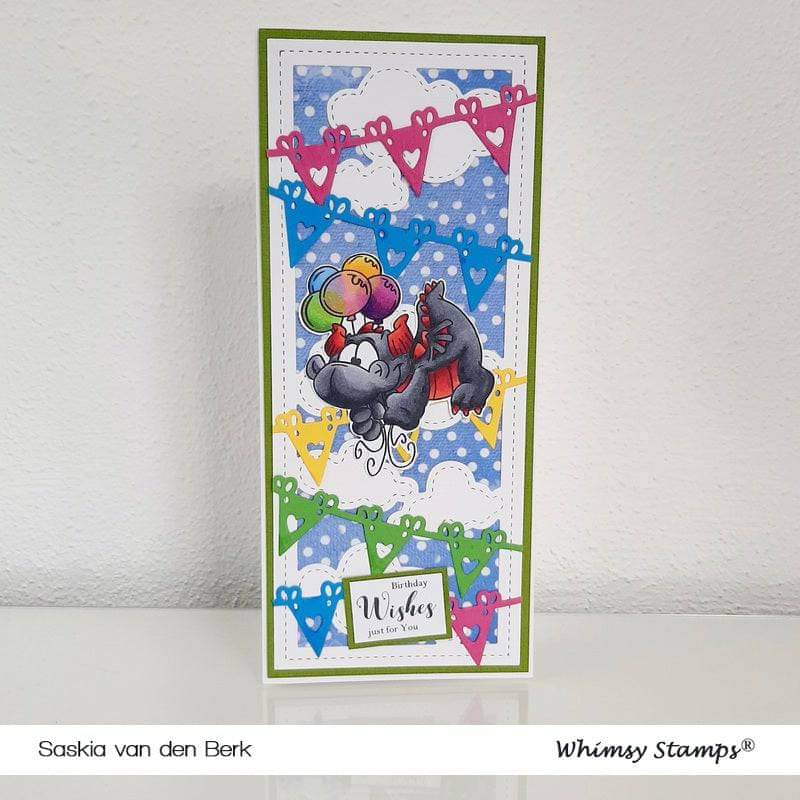 Birfday Party Dragons Clear Stamps - Whimsy Stamps