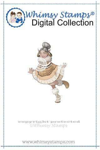Skipping Moth - Digital Stamp - Whimsy Stamps
