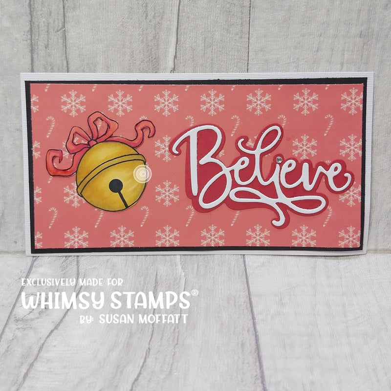 Believe Word and Shadow Die Set - Whimsy Stamps