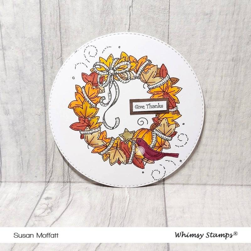 Fall Wreath - Digital Stamp - Whimsy Stamps