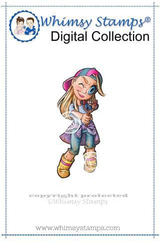 Tomboy Tia - Digital Stamp - Whimsy Stamps