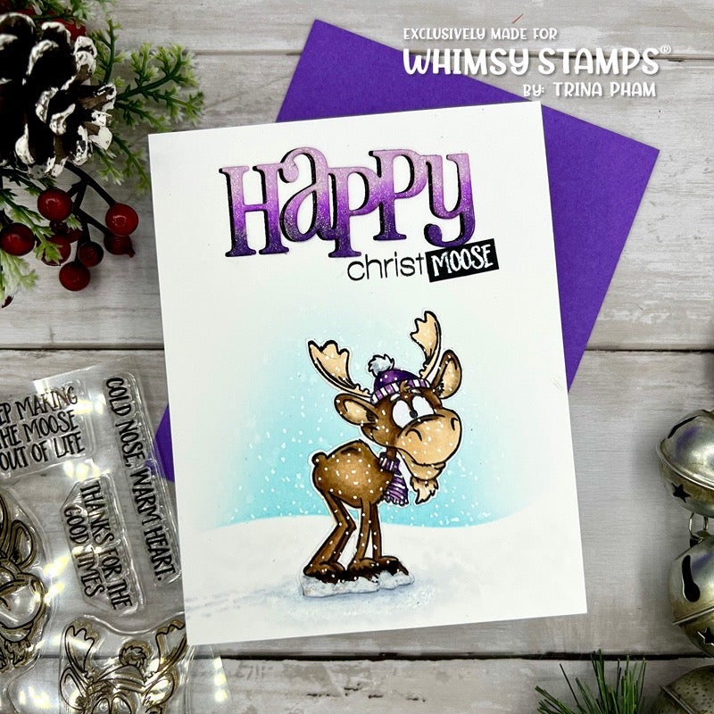 **NEW Moose You Clear Stamps - Whimsy Stamps