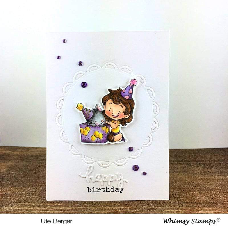Cinnamon's Present - Digital Stamp - Whimsy Stamps