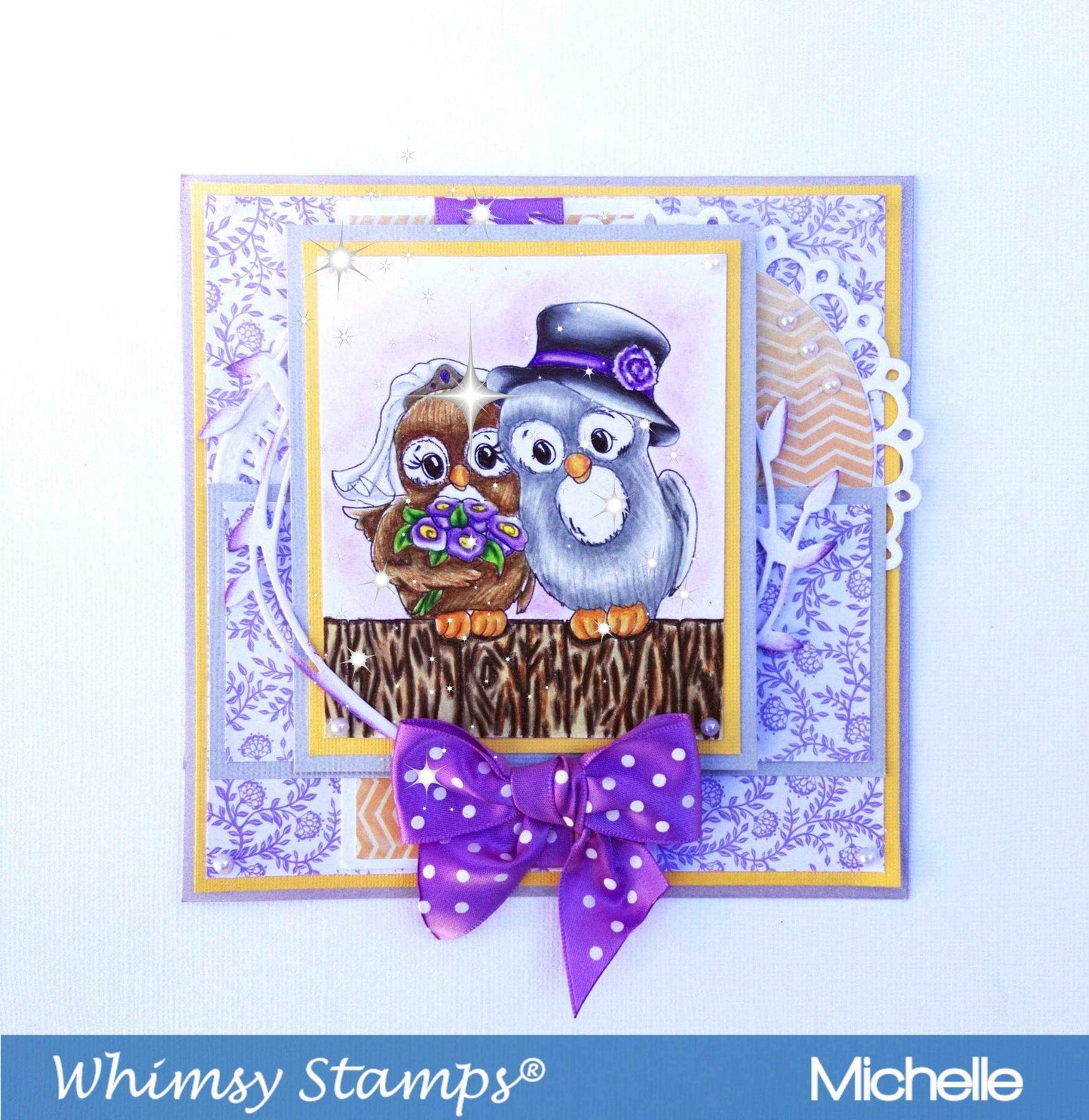 Owl Wedding - Digital Stamp