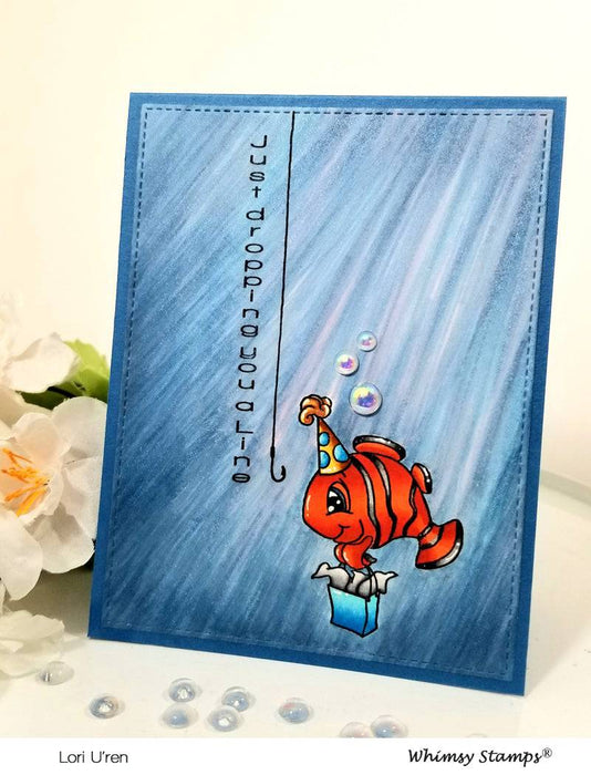 Best Fishes Sentiments Clear Stamps - Whimsy Stamps