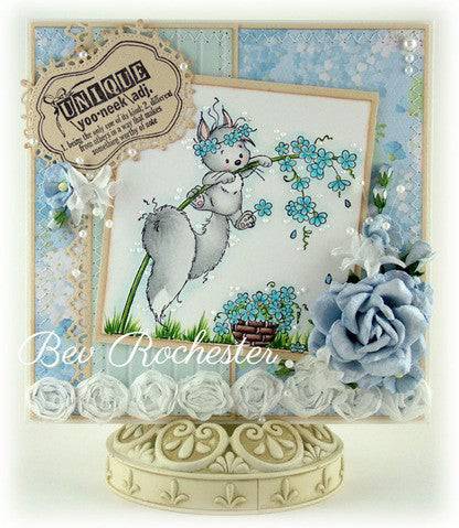 Fluffy Hanging in There - Digital Stamp - Whimsy Stamps