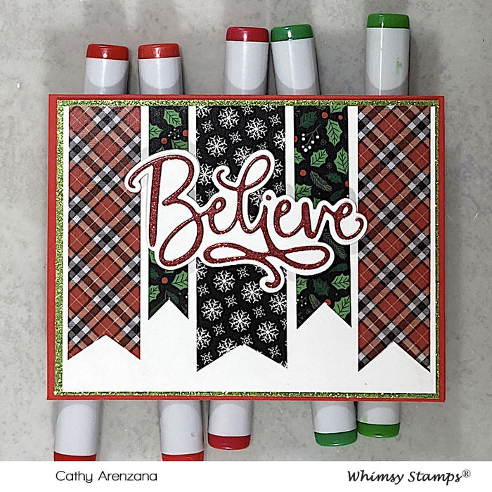 *NEW Believe Word and Shadow Die Set - Whimsy Stamps