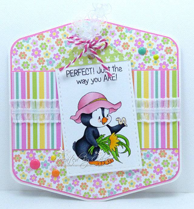 Penguin Gardener Clear Stamps - Whimsy Stamps