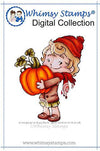 Cinnamon with Pumpkin - Digital Stamp - Whimsy Stamps