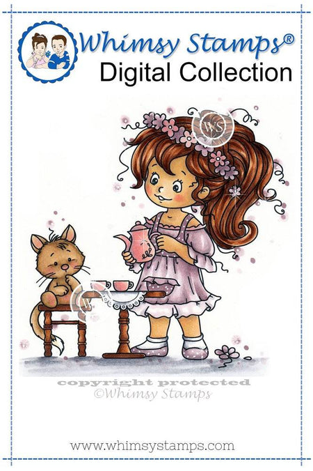 Daphne's Tea Party - Digital Stamp - Whimsy Stamps