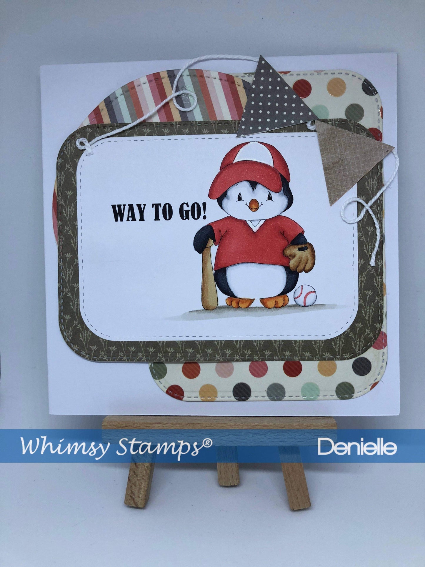 Penguin Baseball Player - Digital Stamp - Whimsy Stamps