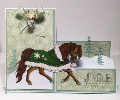 Carousel Horse Cool Ride - Digital Stamp - Whimsy Stamps
