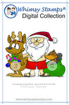Down Under Santa - Digital Stamp - Whimsy Stamps